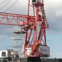 Harbour crane repairment in the Canary Islands